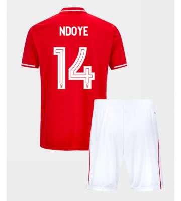 Nottingham Forest Dan Ndoye #14 Hjemmebanetrøje Børn 2025-26 Kortærmet (+ Korte bukser)